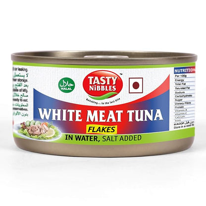 Tasty Nibbles Tuna Flakes  White Meat In Water & Salt Added 185 gm