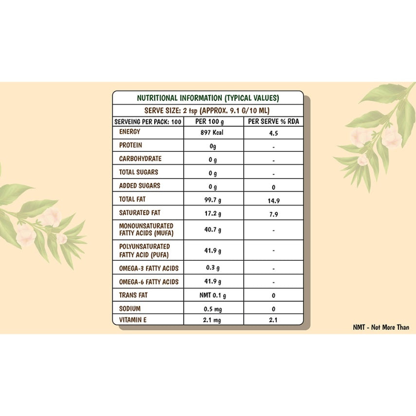 Tata Simply Better Pure & Unrefined Cold Pressed Sesame (Gingelly) Oil 1 ltr