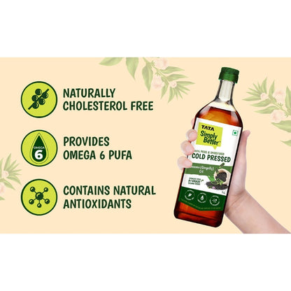 Tata Simply Better Pure & Unrefined Cold Pressed Sesame (Gingelly) Oil 1 ltr