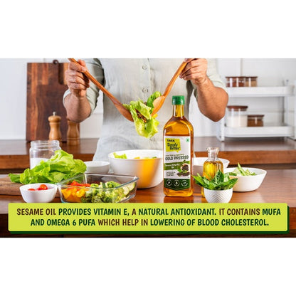 Tata Simply Better Pure & Unrefined Cold Pressed Sesame (Gingelly) Oil 1 ltr
