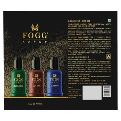 Fogg Scent Gift Set of 3 3x30ml