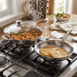Smartle Triply Kadhai And Frypan Set 1 Pc 1 Pc