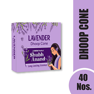 Shubh Anand Dhoop Cone Lavender 40 Pcs