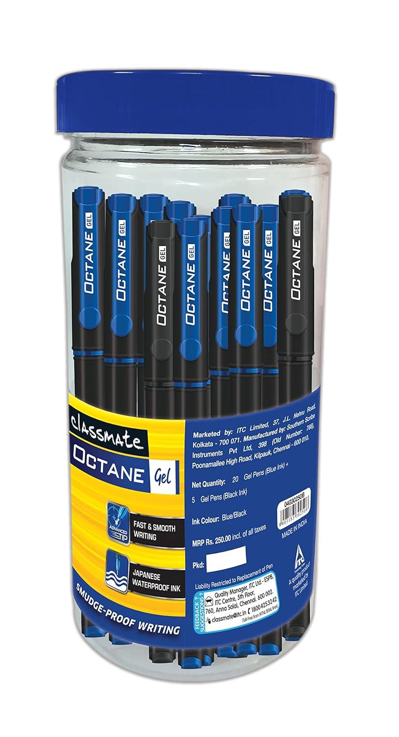 Classmate Octane Gelpen Assorted 25 Pcs Jar