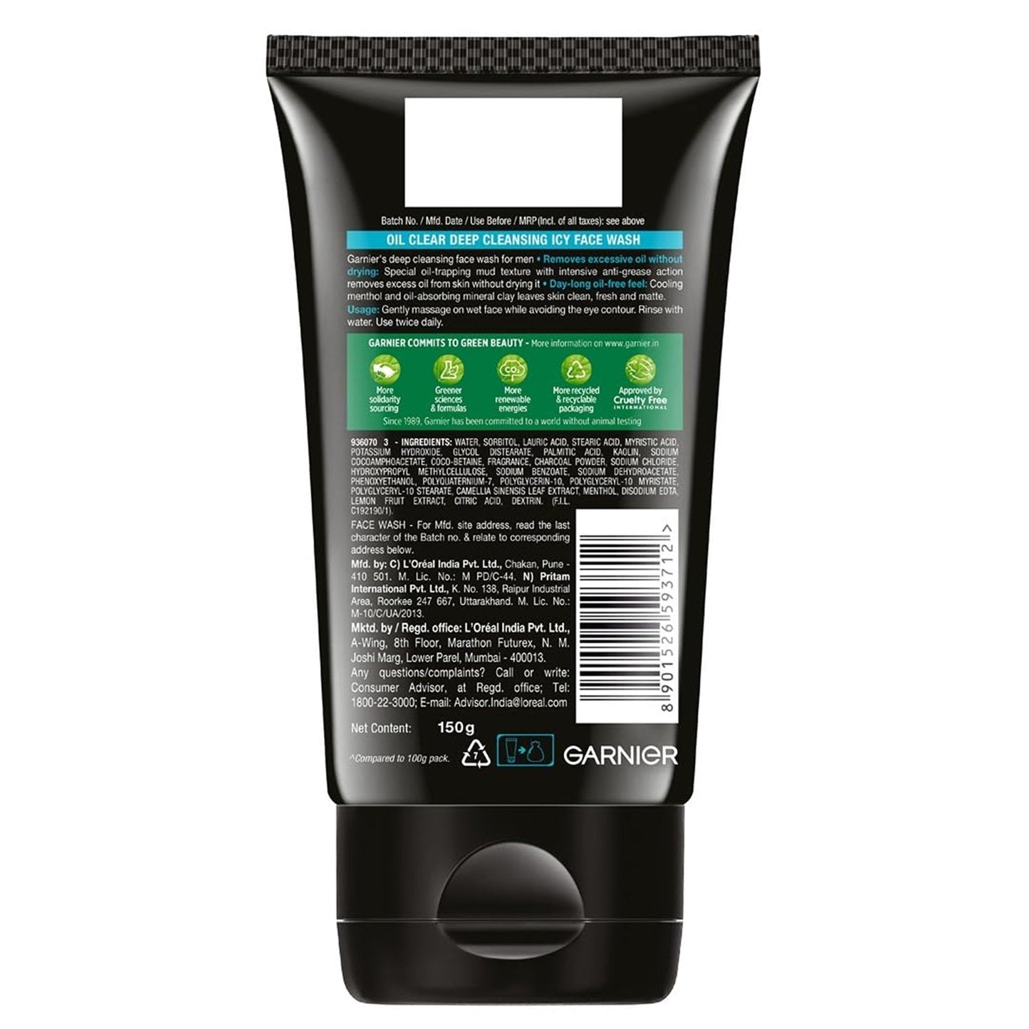 Garnier Men Oil Clear Face Wash 150 g