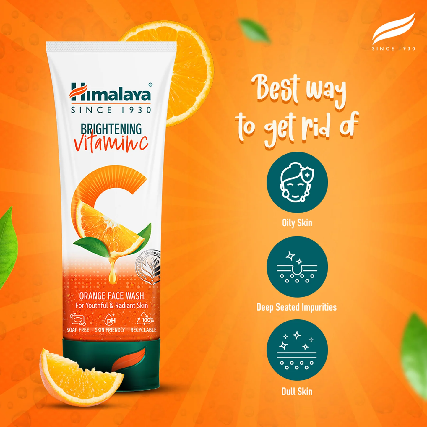 Himalaya Brightening Vitamin C Orange Face Wash 150 ml