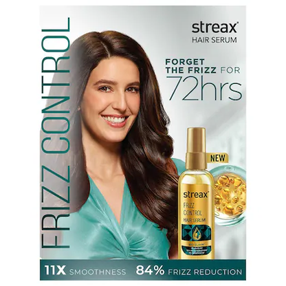 Streax Frizz Control Hair Serum for Dry Frizzy Hair 100 ml