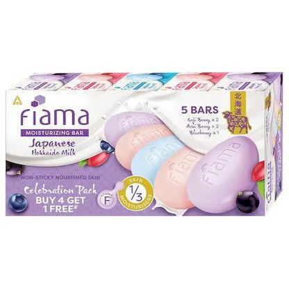 Fiama Japanese Hokkaido Berry Celebration Moisturizing Bar Soap 5x125 gm
