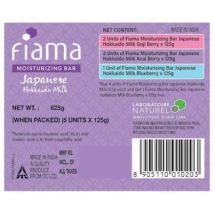 Fiama Japanese Hokkaido Berry Celebration Moisturizing Bar Soap 5x125 g
