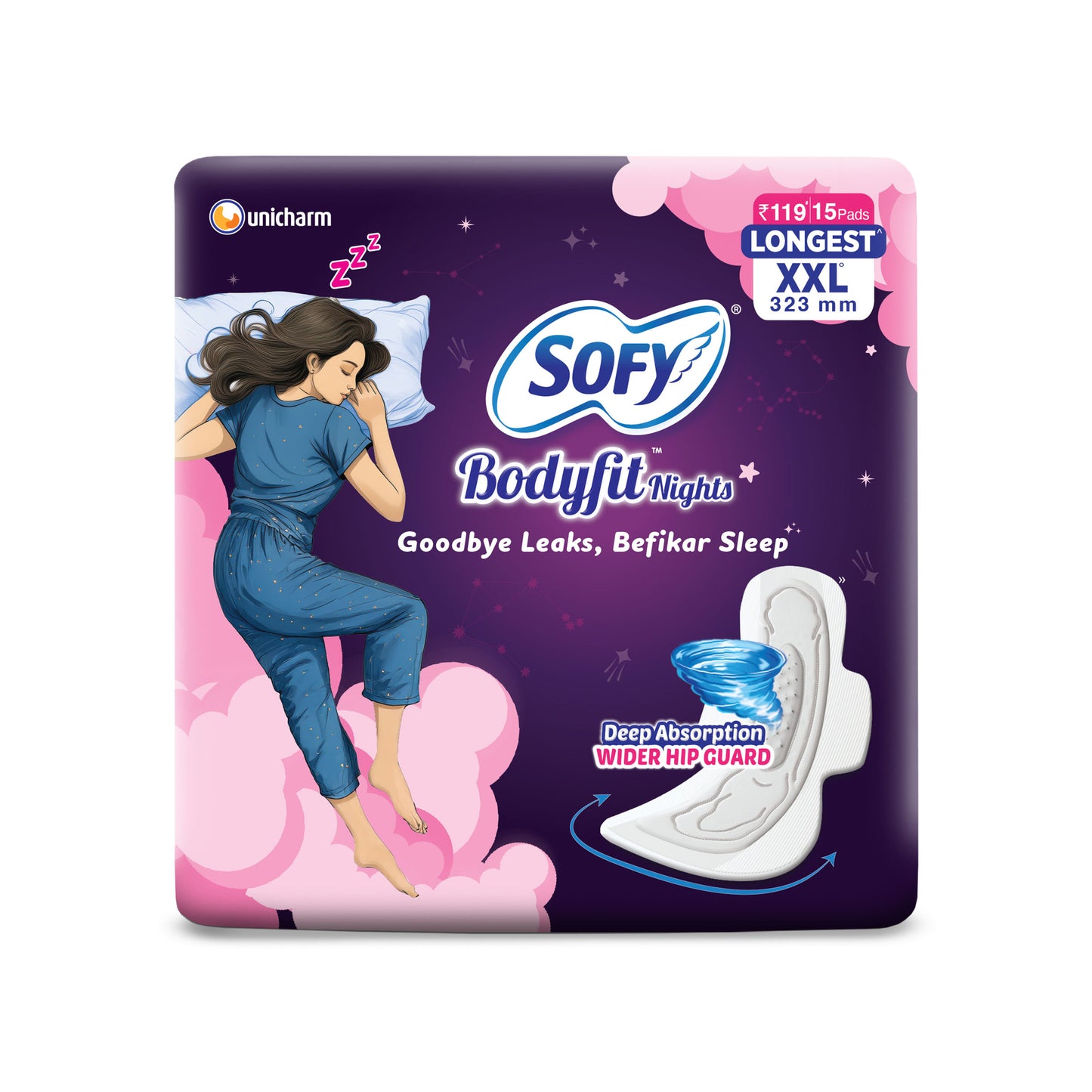 Sofy Bodyfit Nights Xxl Pack Of 15