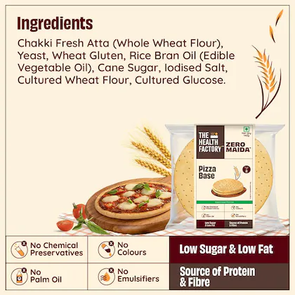 The Health Factory Zero Maida Pizza Base (2 Pcs) 140 g