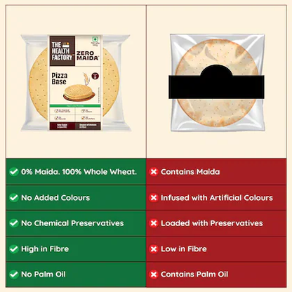 The Health Factory Zero Maida Pizza Base (2 Pcs) 140 g