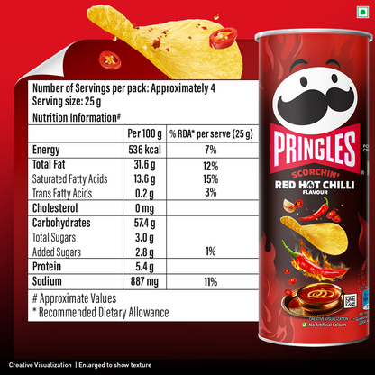 Pringles Scorchin Red Hot Chilli 102 gm
