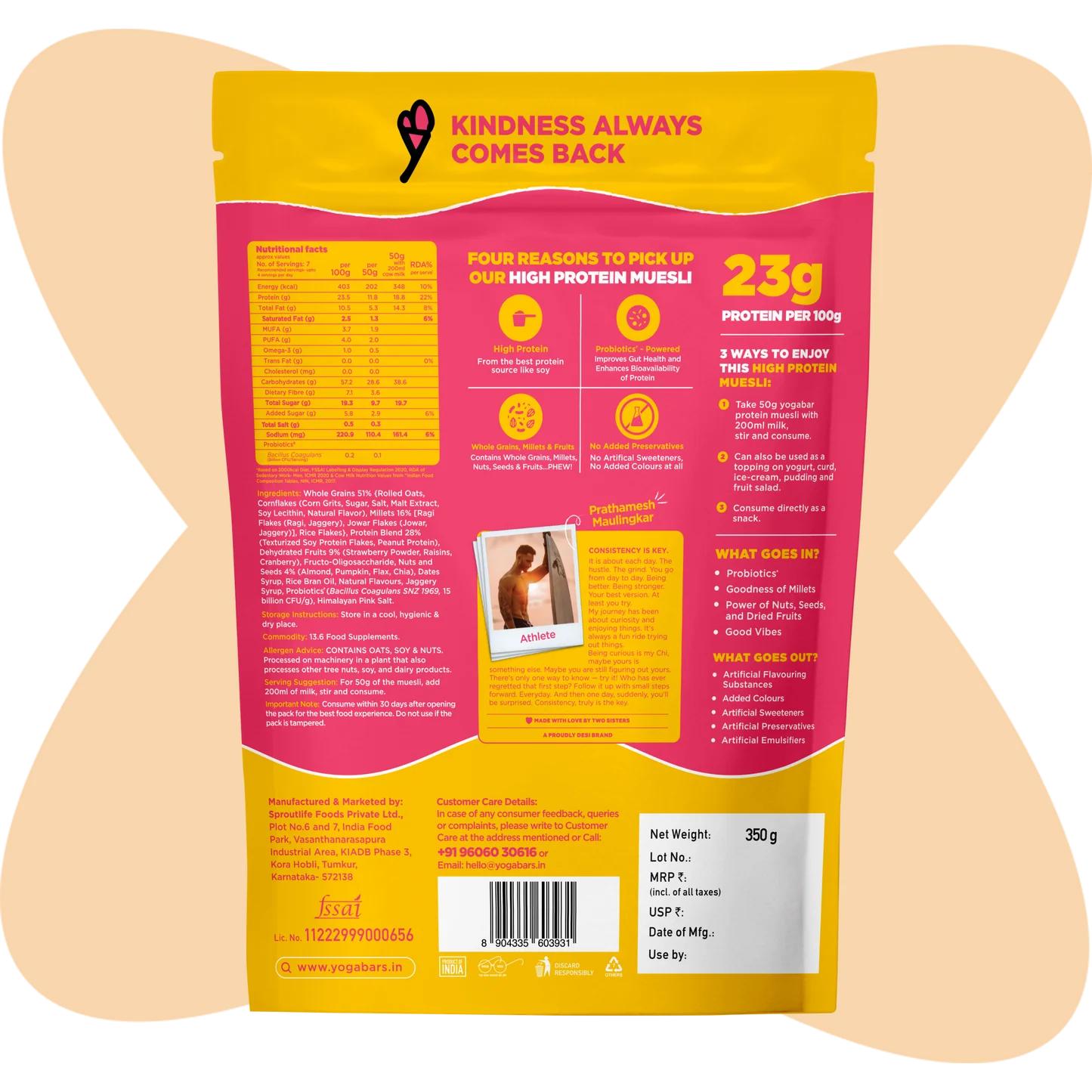 Yogabar Fruits, Nuts & Seeds Protein Muesli 350 gm