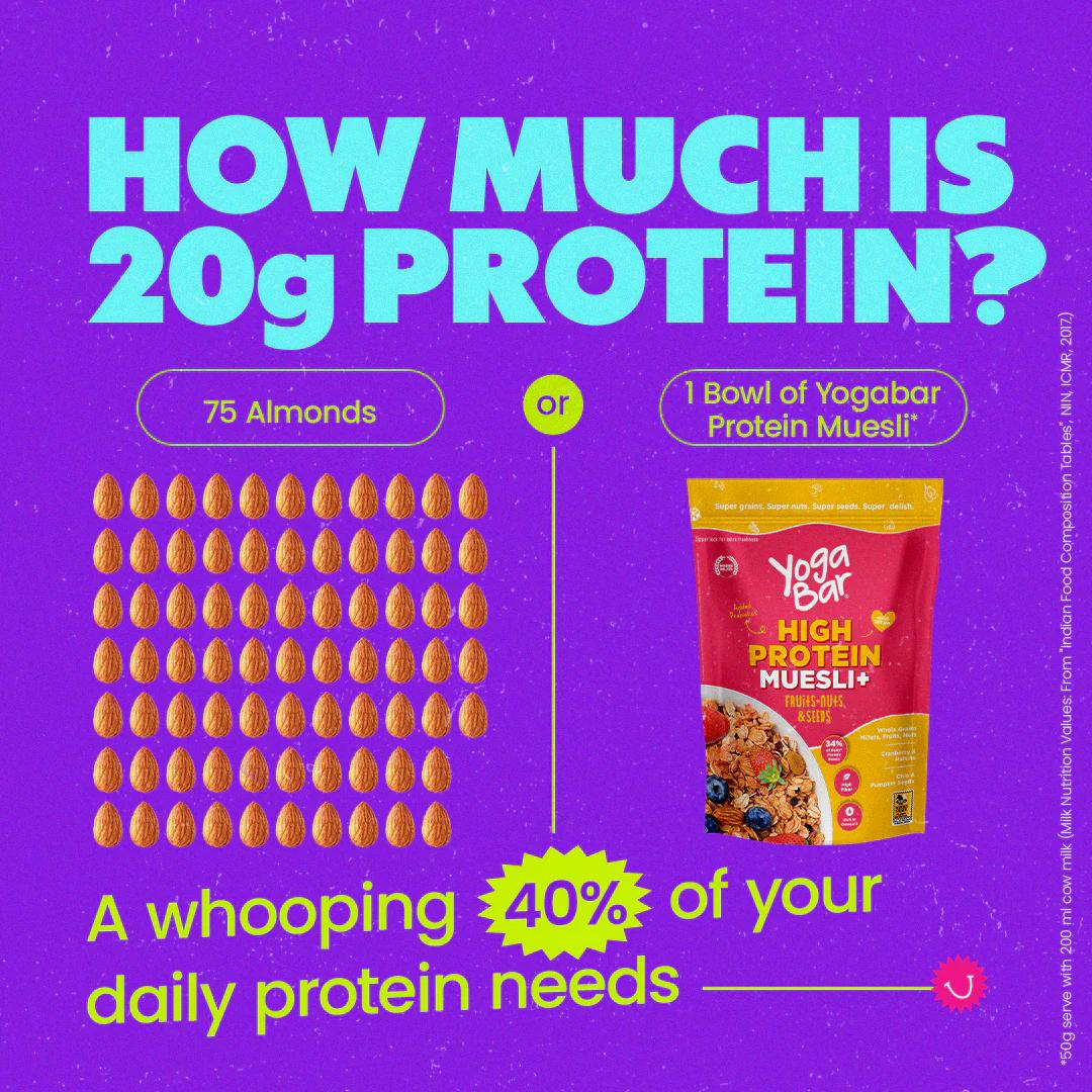 Yogabar Fruits, Nuts & Seeds Protein Muesli 350 gm