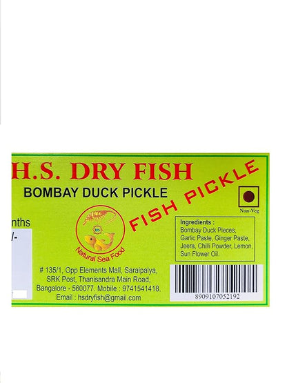 H.S Dry Bombay Duck Pickle Jar 200 g