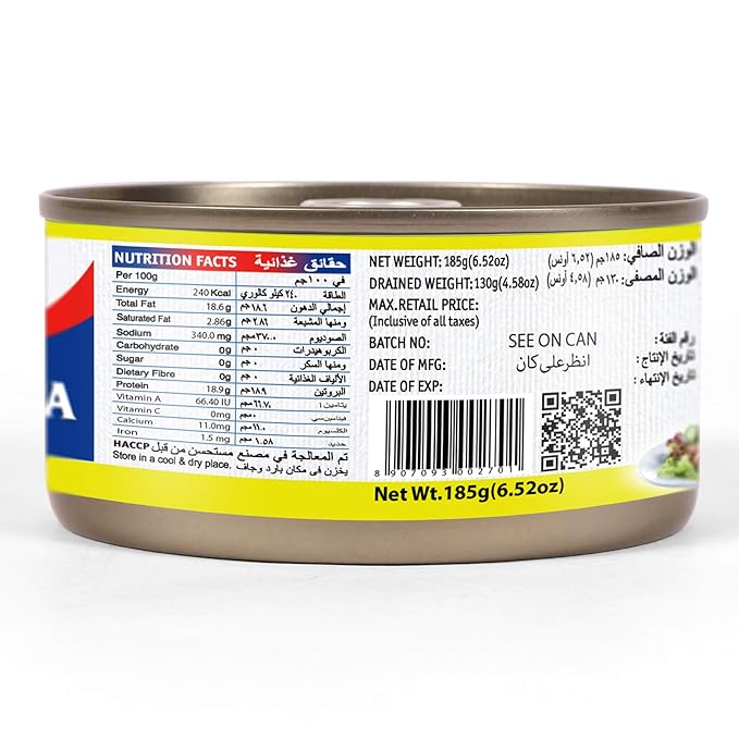 Tasty Nibbles White Meat Tuna Flakes in Sunflower oil 185 g