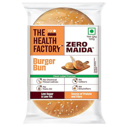 The Health Factory Zero Maida Burger Bun 120 g