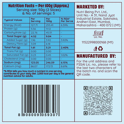 The Health Factory Zero Maida Milk Bread 250 g