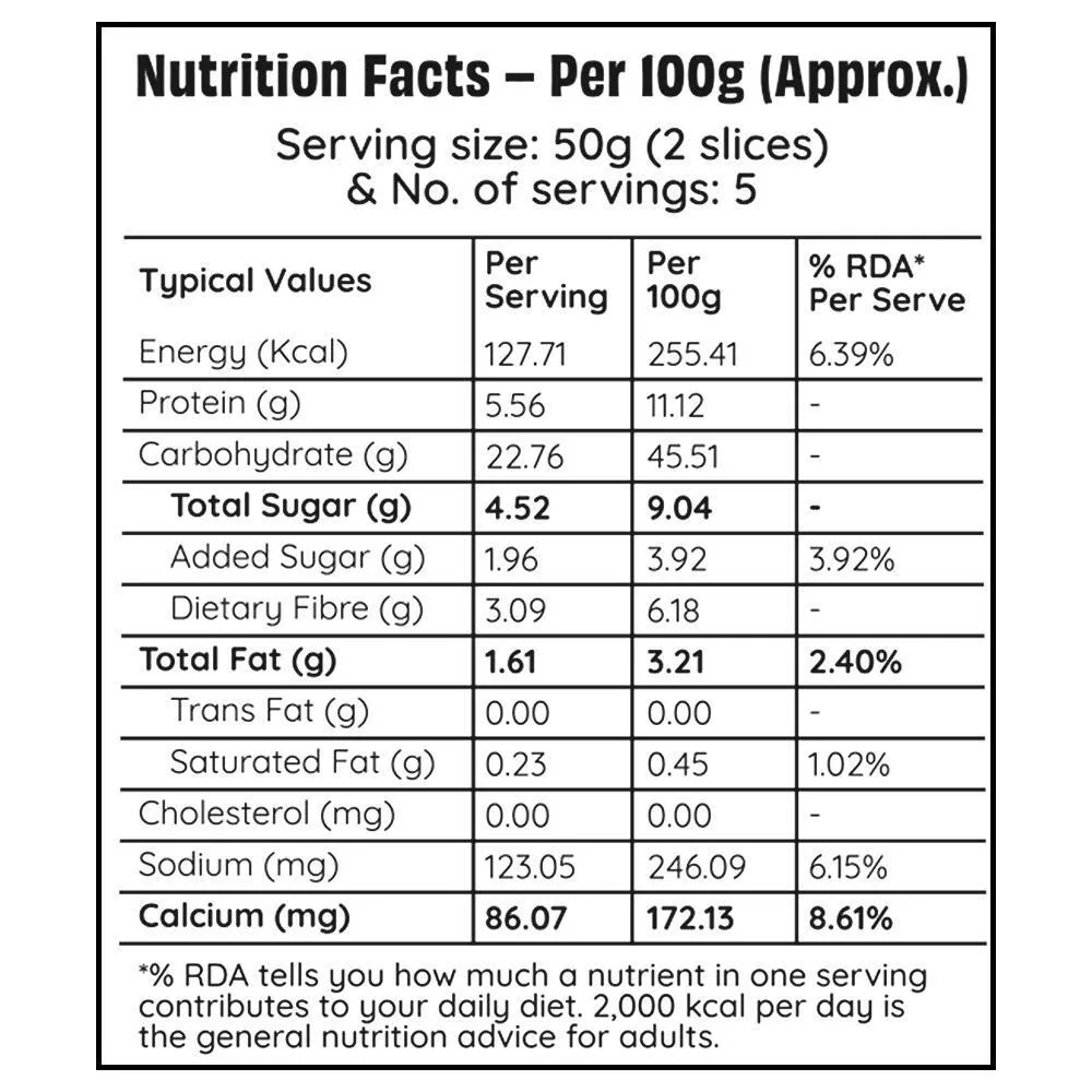 The Health Factory Zero Maida Milk Bread 250 g
