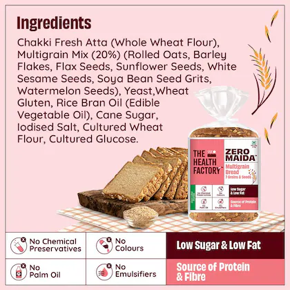 The Health Factory Zero Maida Multigrain Bread 375 g