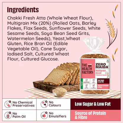 The Health Factory Zero Maida Multigrain Bread 375 g