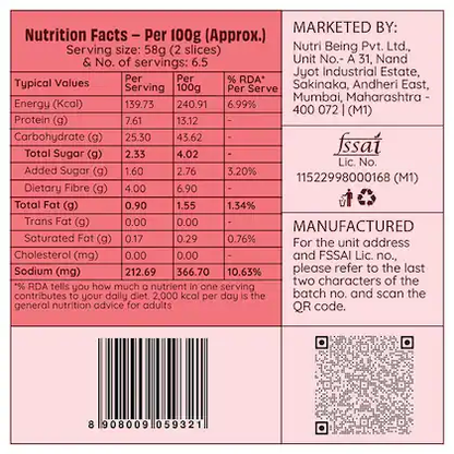 The Health Factory Zero Maida Multigrain Bread 375 g