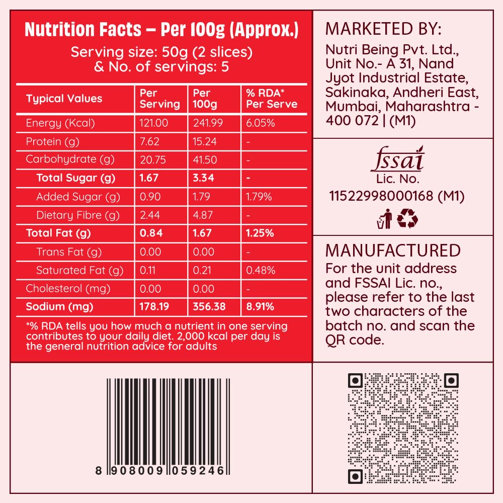 The Health Factory Zero Maida Protein Bread 250 g