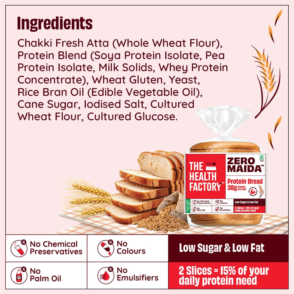 The Health Factory Zero Maida Protein Bread 250 g