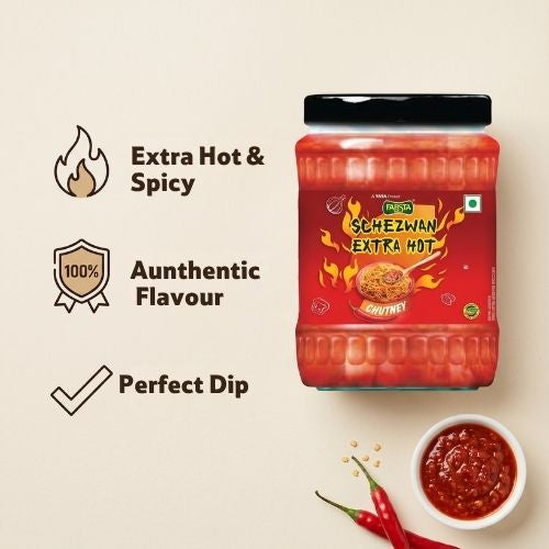 Fabsta Schezwan Extra Hot Chutney, 590 g