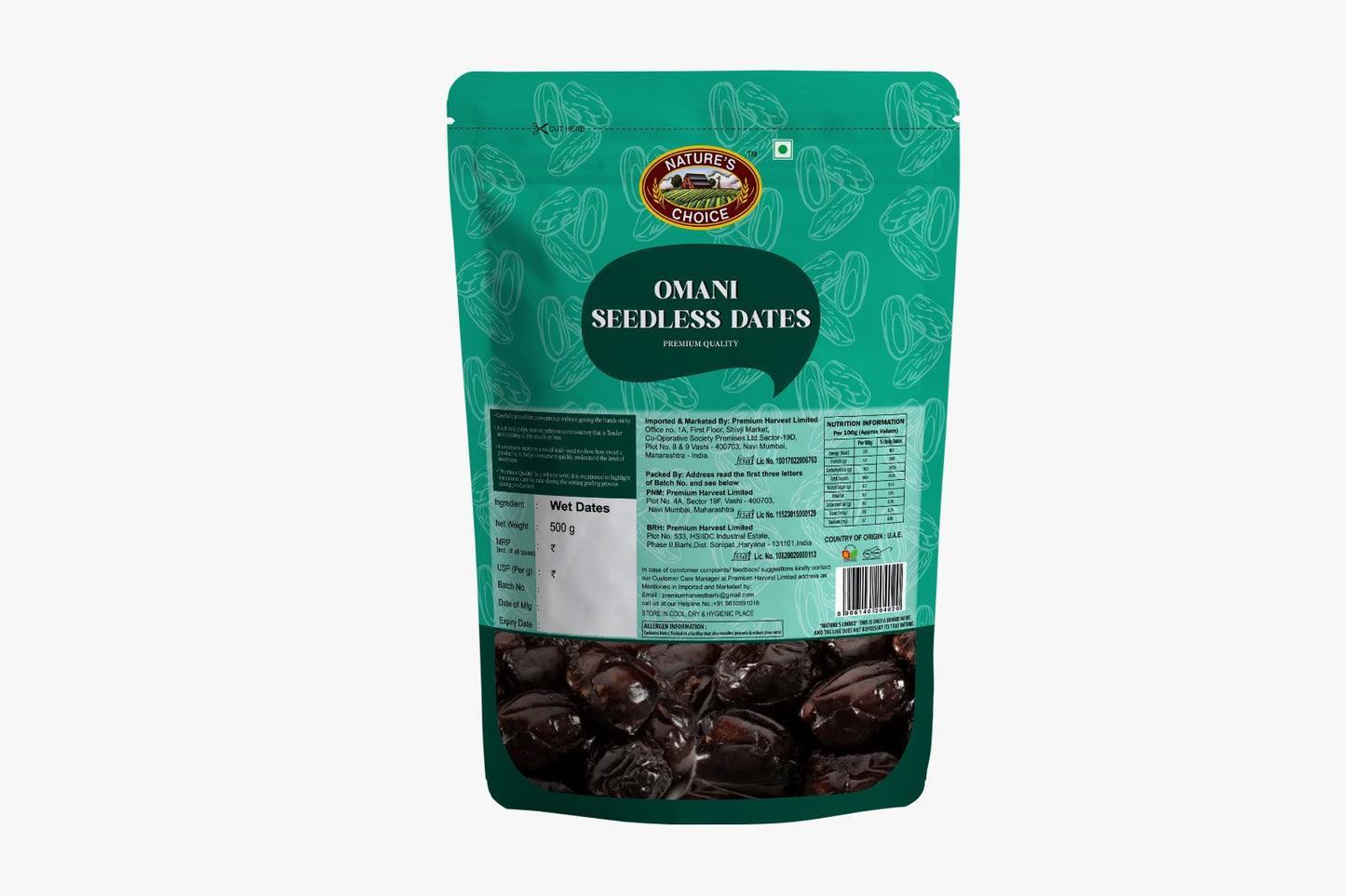 Nature's Choice Omani Seedless Date 500 g