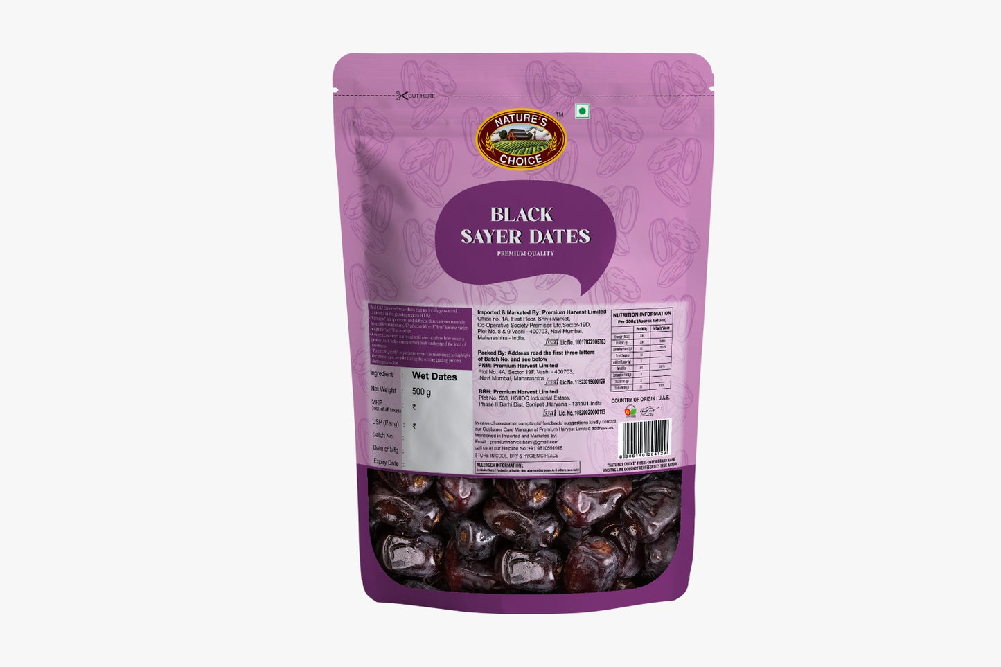Nature's Choice Black Sayer Dates 500 gm