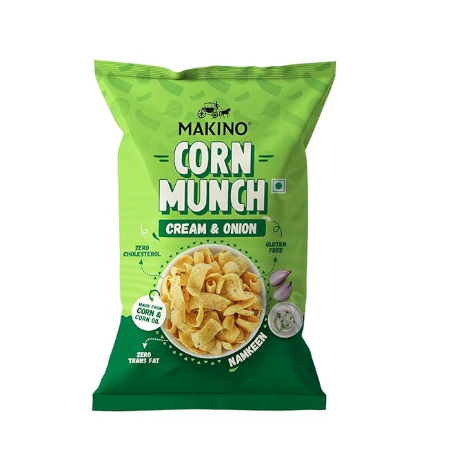 Makino Corn Munch Cream N Onion Namkeen 150 g