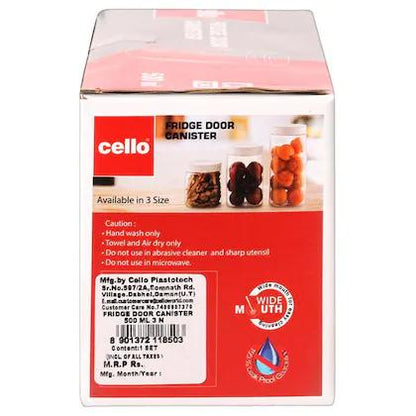 Cello Fridge Door Cointainer 500 Ml pack of 3