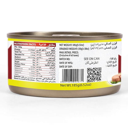 Tasty Nibbles White Meat Tuna Chunks in Sunflower Oil 185 g