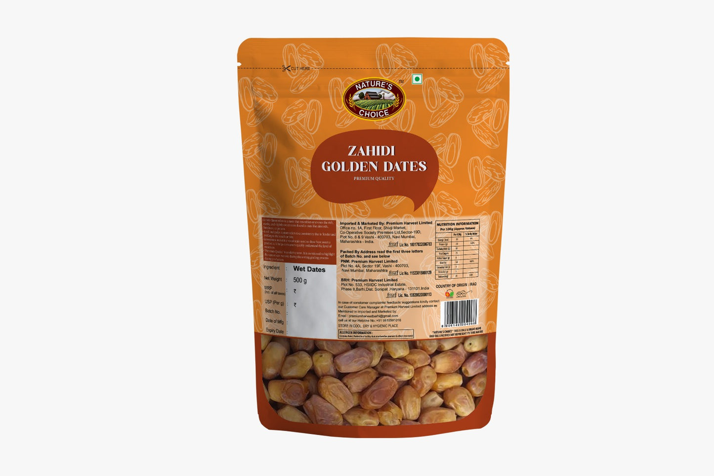 Nature's Choice Zahidi Golden Dates 500 gm