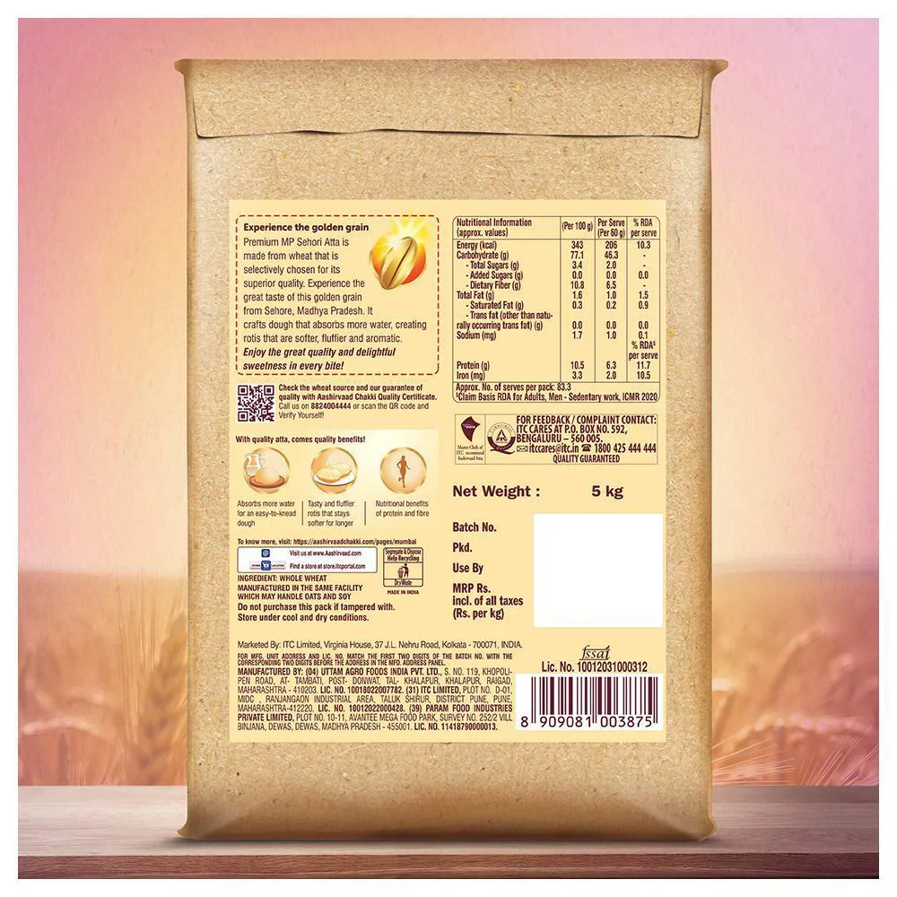 Aashirvaad Chakki Premium MP Shetori Atta 5 kg
