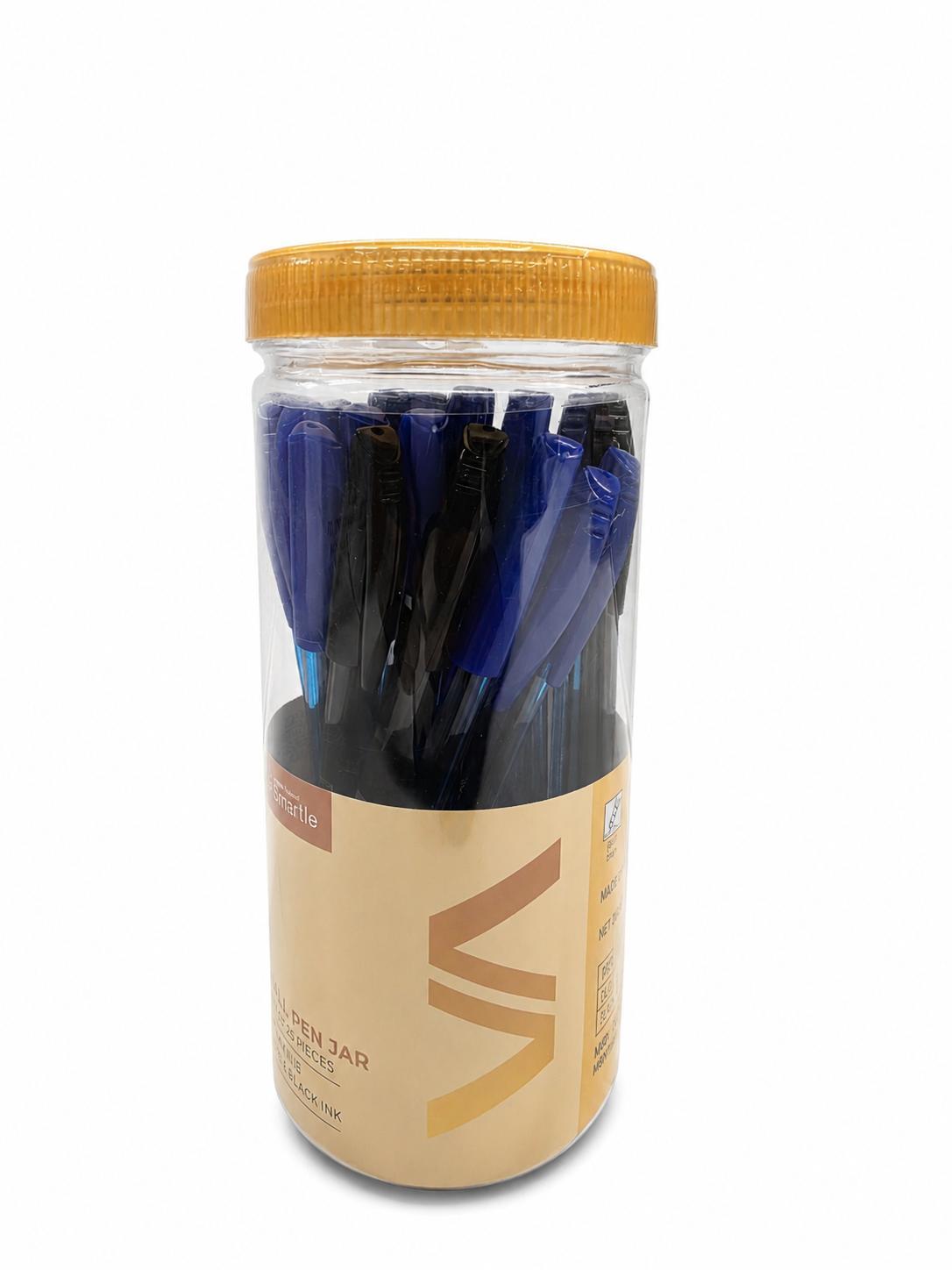 Smartle 20 Blue+5 Black Ball Pen Jar