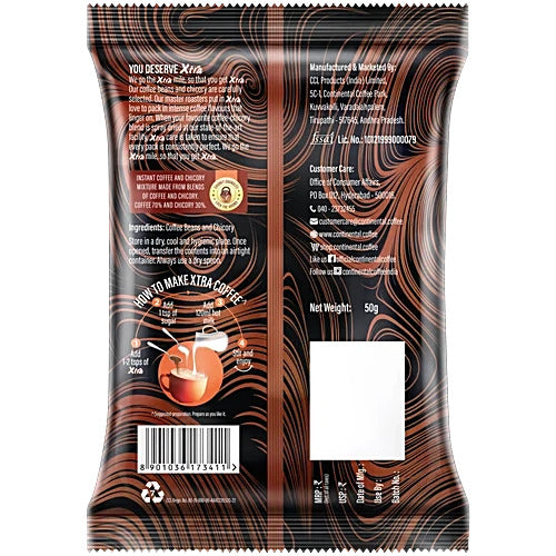 Continental XTRA Coffee Powder Pouch 50 gm