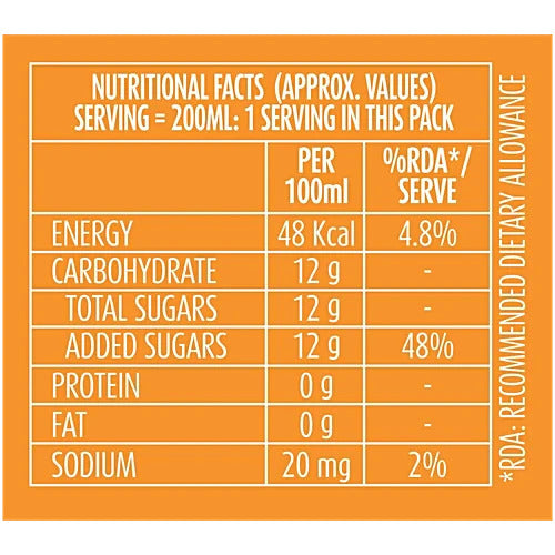 Campa Orange Flavoured Drink Pet Bottle 200 ml