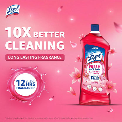 Lizol Fresh & Clean Bathroom Cleaner Floral 1 Ltr