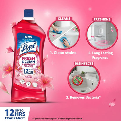 Lizol Fresh & Clean Bathroom Cleaner Floral 1 Ltr