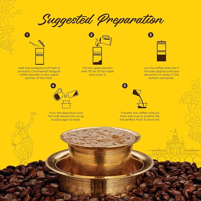 Continental Malgudi Filter Coffee Powder 50% Coffee - 47 % Chicozy 500 gm