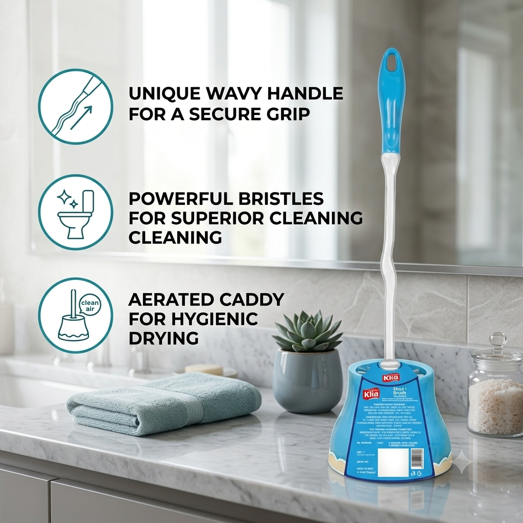 Klia Toilet Brush With Container 1 Pc
