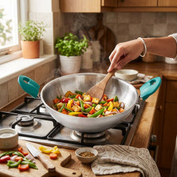 Smartle Triply Kadai Colour Handle 24 Cm 1 Pc