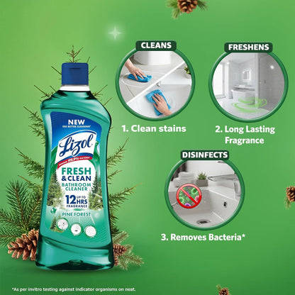 Lizol Fresh & Clean Pine Bathroom Cleaner 1 Ltr