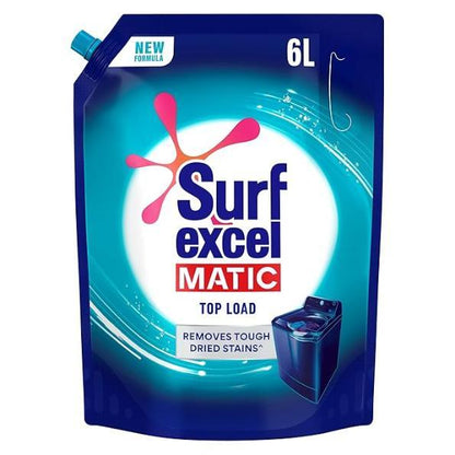Surf Excel Matic Liquid Detergent Top Load Pouch 6 Ltr