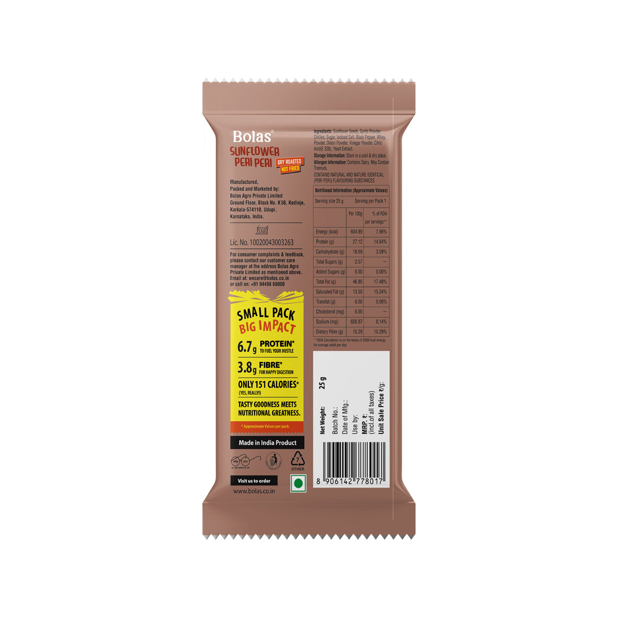 Bolas Peri Peri Sunflower Seeds 25 g