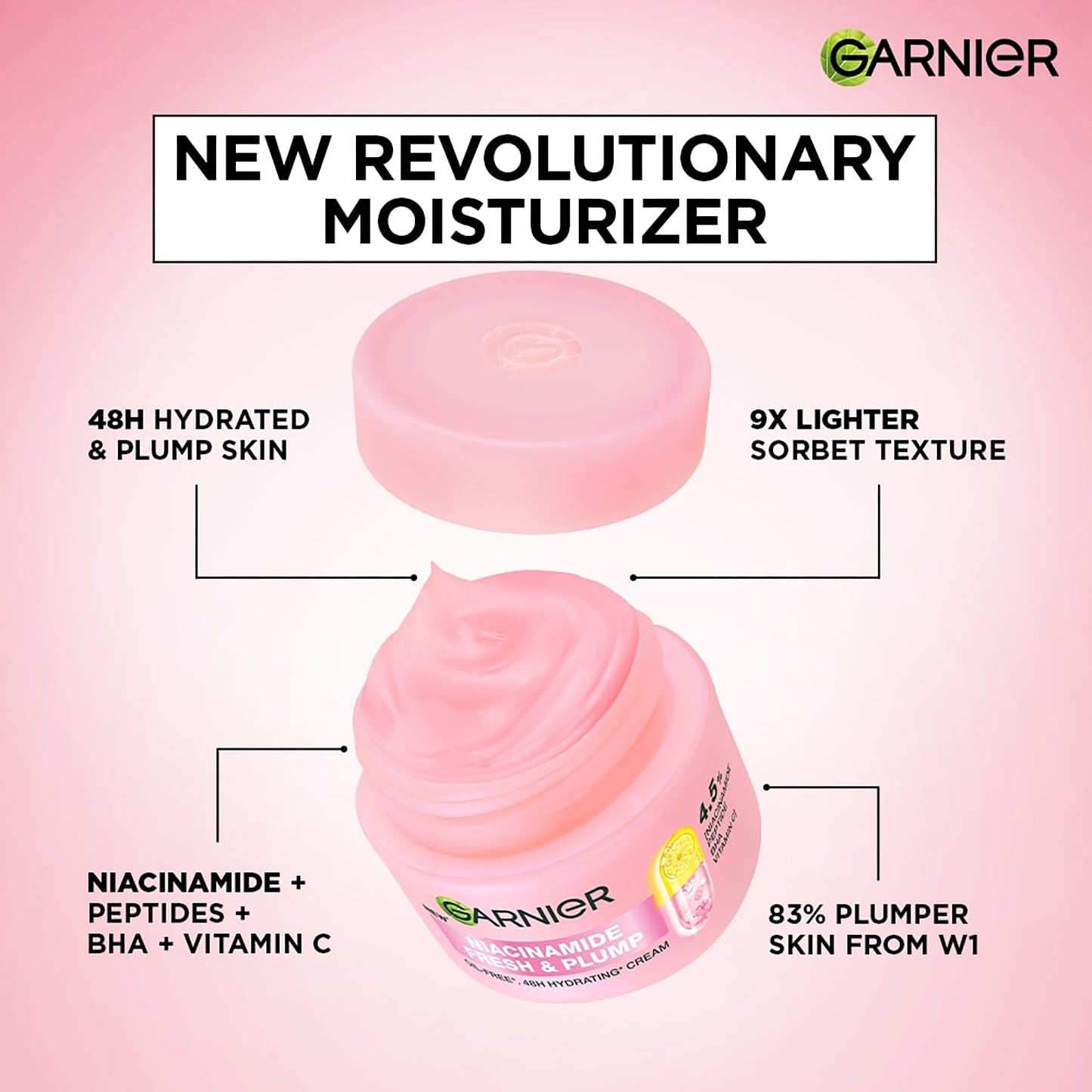 Garnier Cream Fresh Plump Niacinamide 45 ml