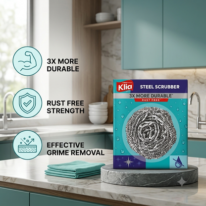 Klia Steel Scrubber 1 Pc